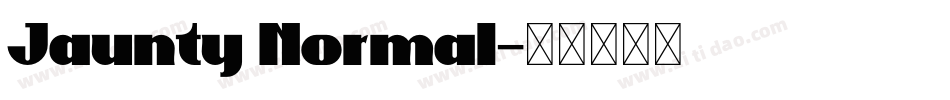 Jaunty Normal字体转换